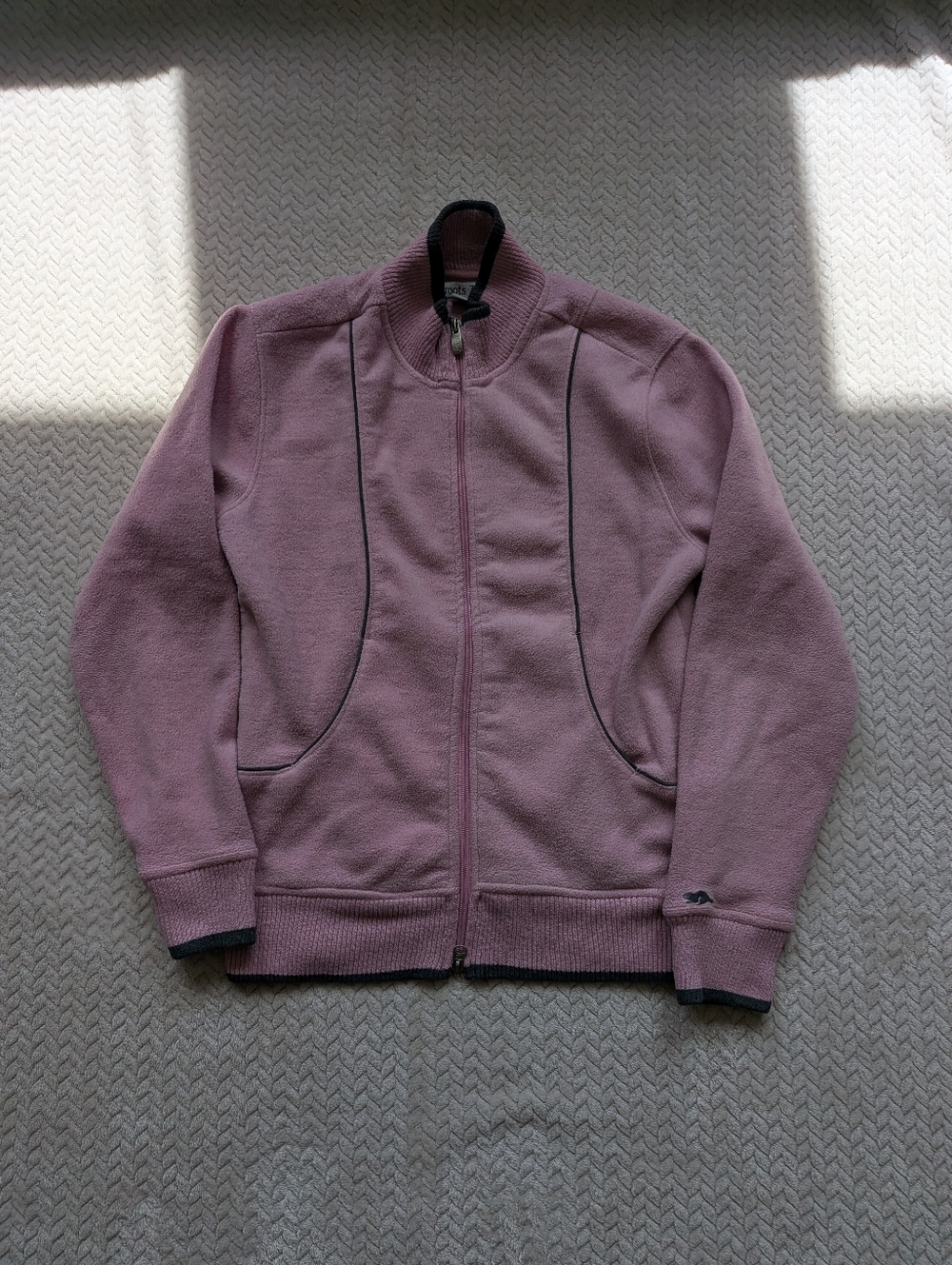Vintage Roots 73 Pink And Grey Zip Up